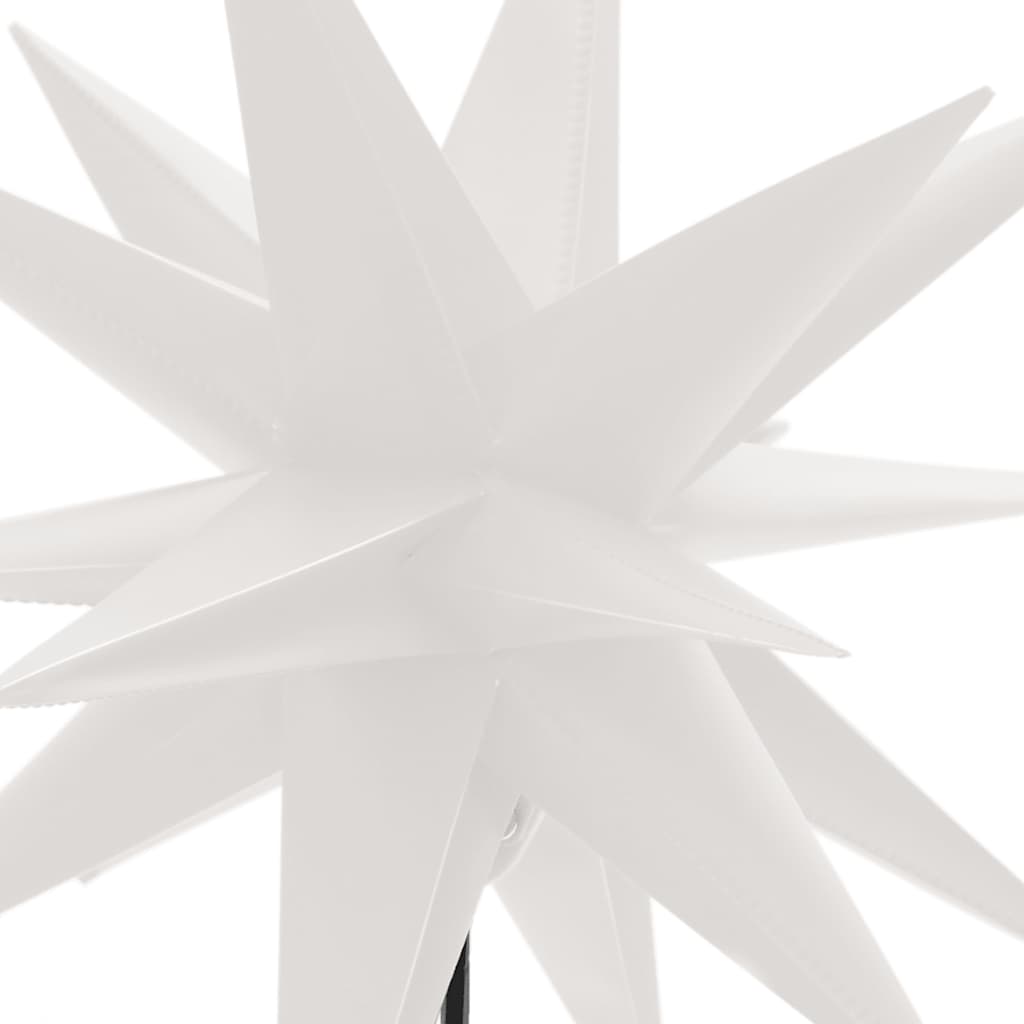 Luci di Natale con Picchi e LED 3 pz Pieghevoli Bianche 35 cm