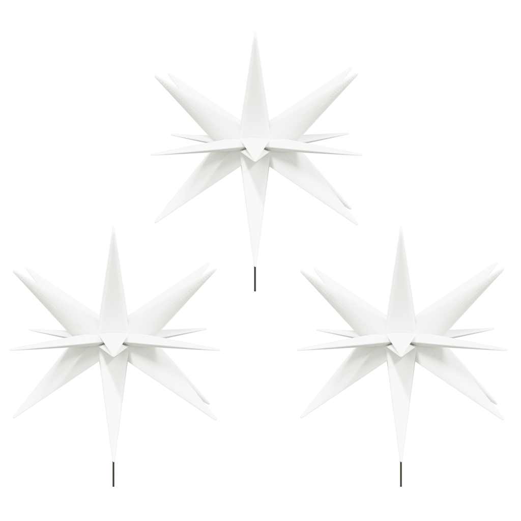 Luci di Natale con Picchi e LED 3 pz Pieghevoli Bianche 35 cm