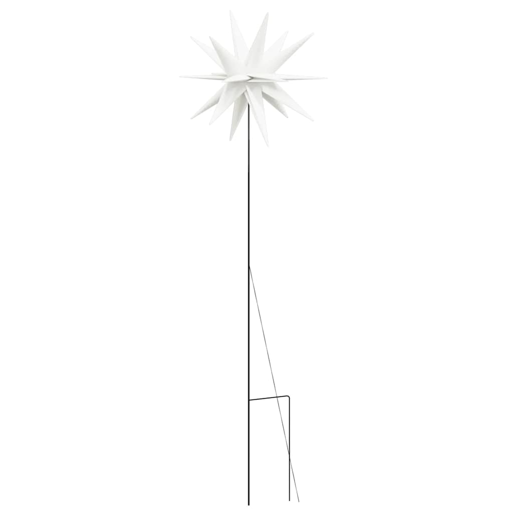 Luci di Natale con Picchi e LED 3 pz Pieghevoli Bianche 35 cm
