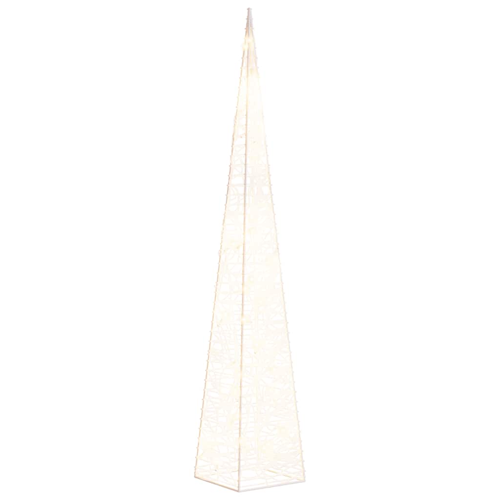 Cono di Luce di Natale 30 LED Bianco Caldo 60 cm in Acrilico