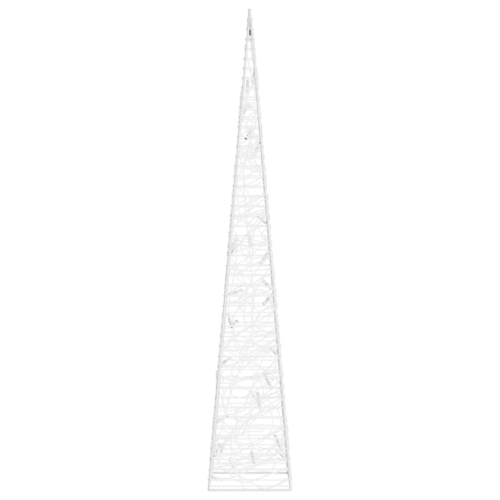 Cono di Luce di Natale 30 LED Bianco Caldo 60 cm in Acrilico