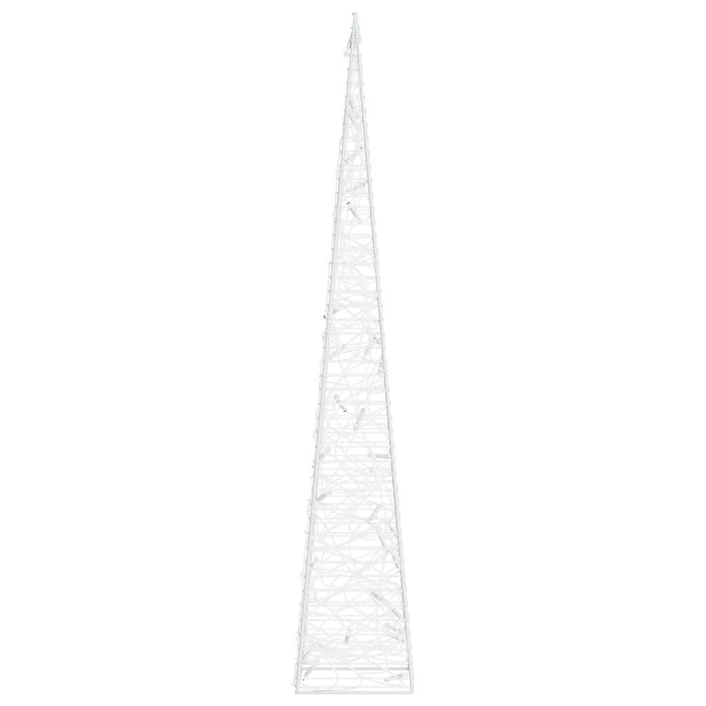 Cono di Luce di Natale 30 LED Bianco Caldo 60 cm in Acrilico