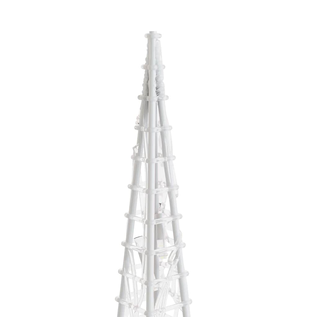 Cono di Luce di Natale 30 LED Bianco Caldo 60 cm in Acrilico