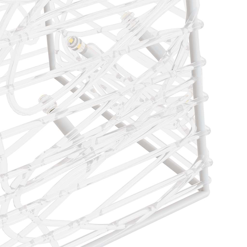 Cono di Luce di Natale 30 LED Bianco Caldo 60 cm in Acrilico
