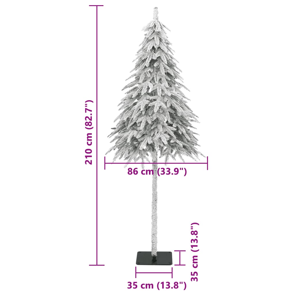 Albero di Natale Artificiale con Neve Fioccata 210 cm