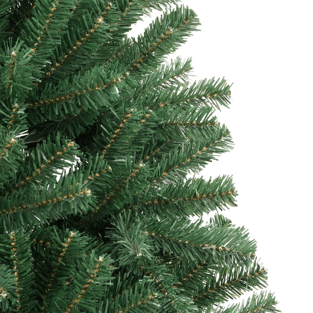Albero di Natale Artificiale Incernierato con Base Verde 150 cm