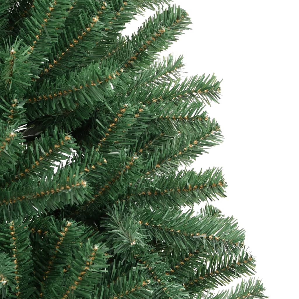 Albero di Natale Artificiale Incernierato con Base Verde 210 cm