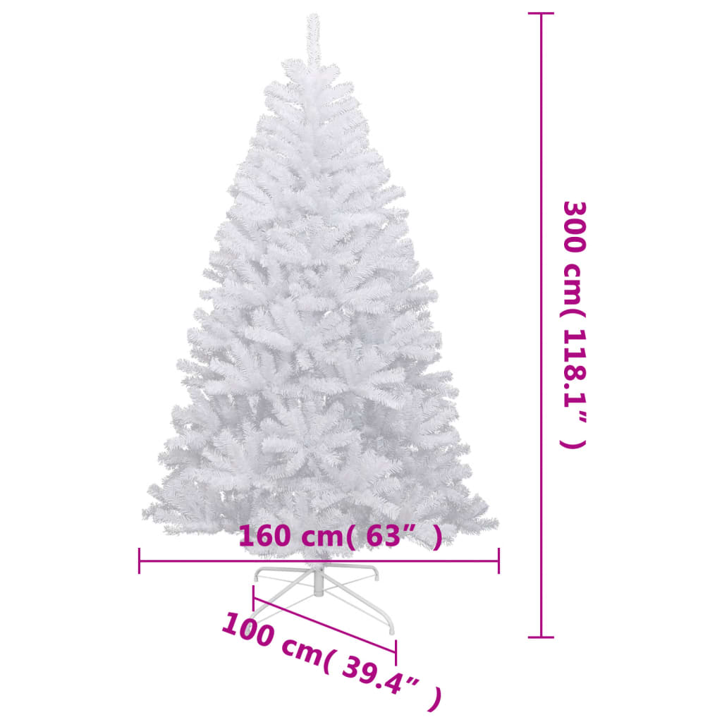 Albero Natale Artificiale Incernierato con Neve Fioccata 300 cm