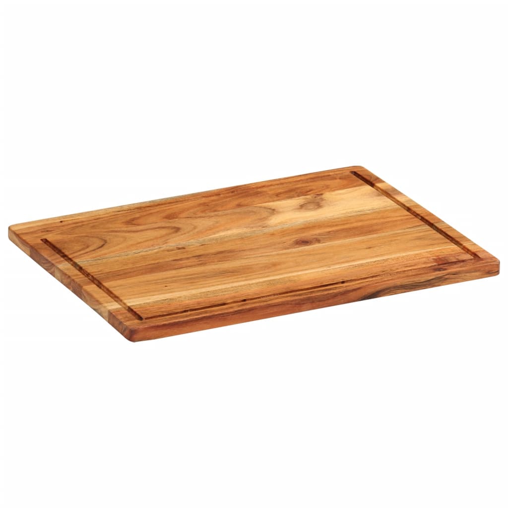Set Taglieri 3 pz con Supporto in Legno Massello di Acacia