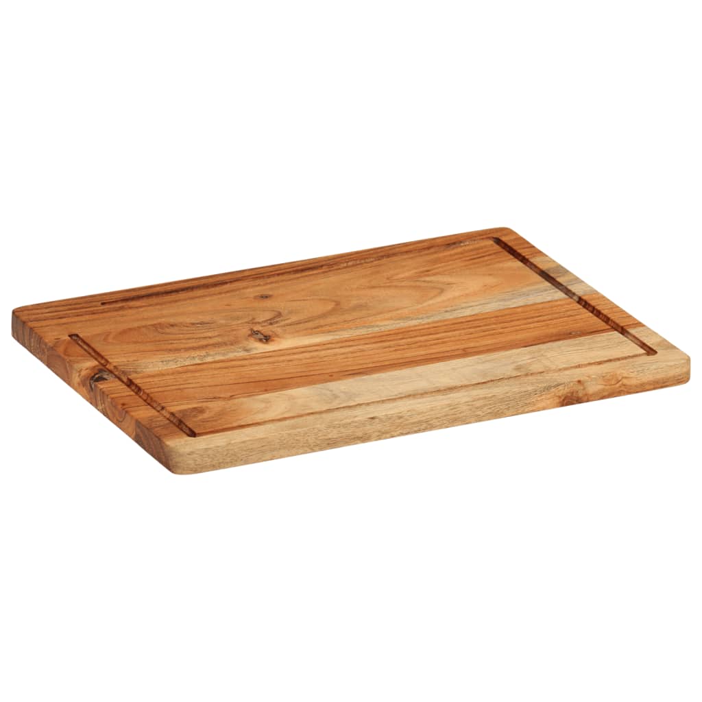 Set Taglieri 3 pz con Supporto in Legno Massello di Acacia