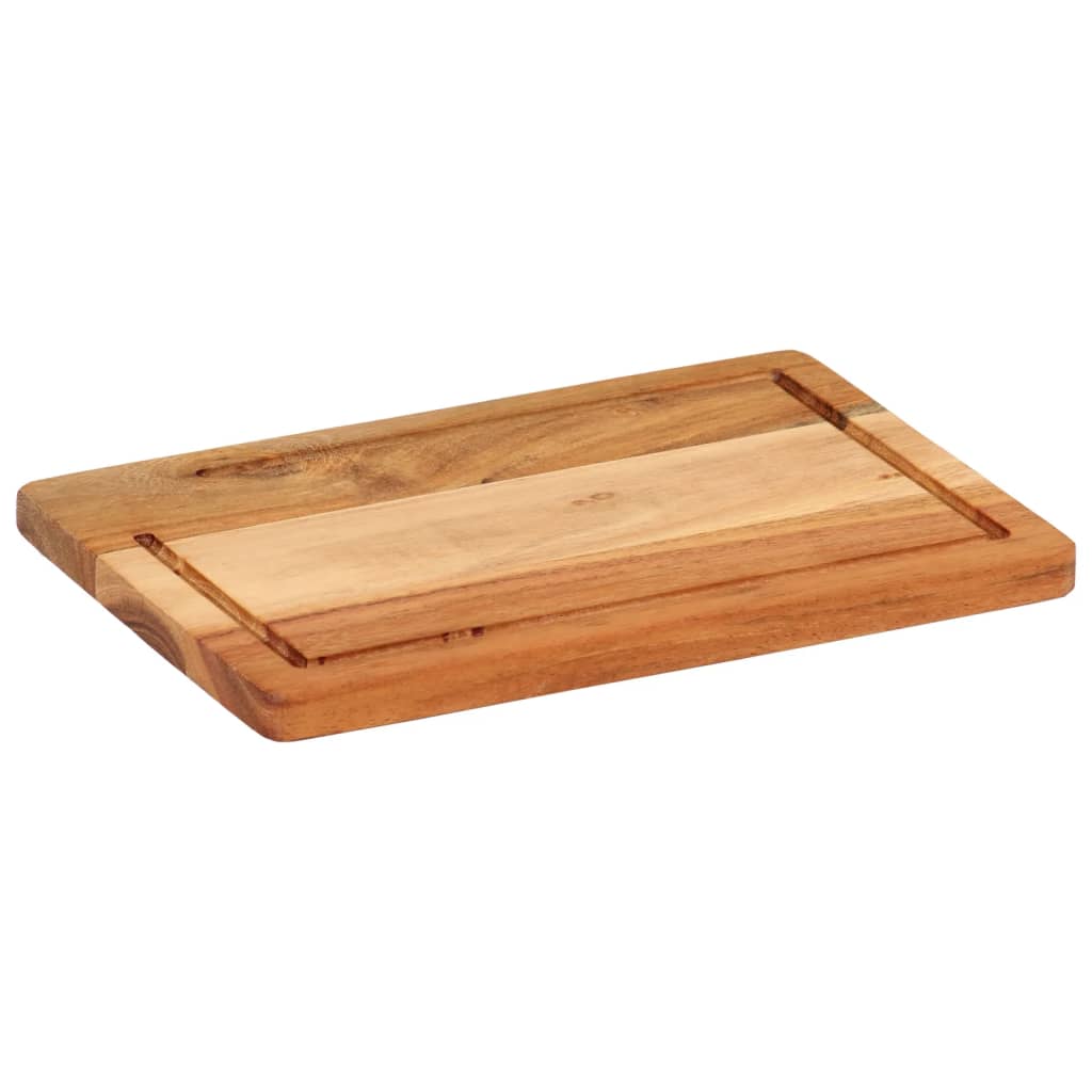 Set Taglieri 3 pz con Supporto in Legno Massello di Acacia