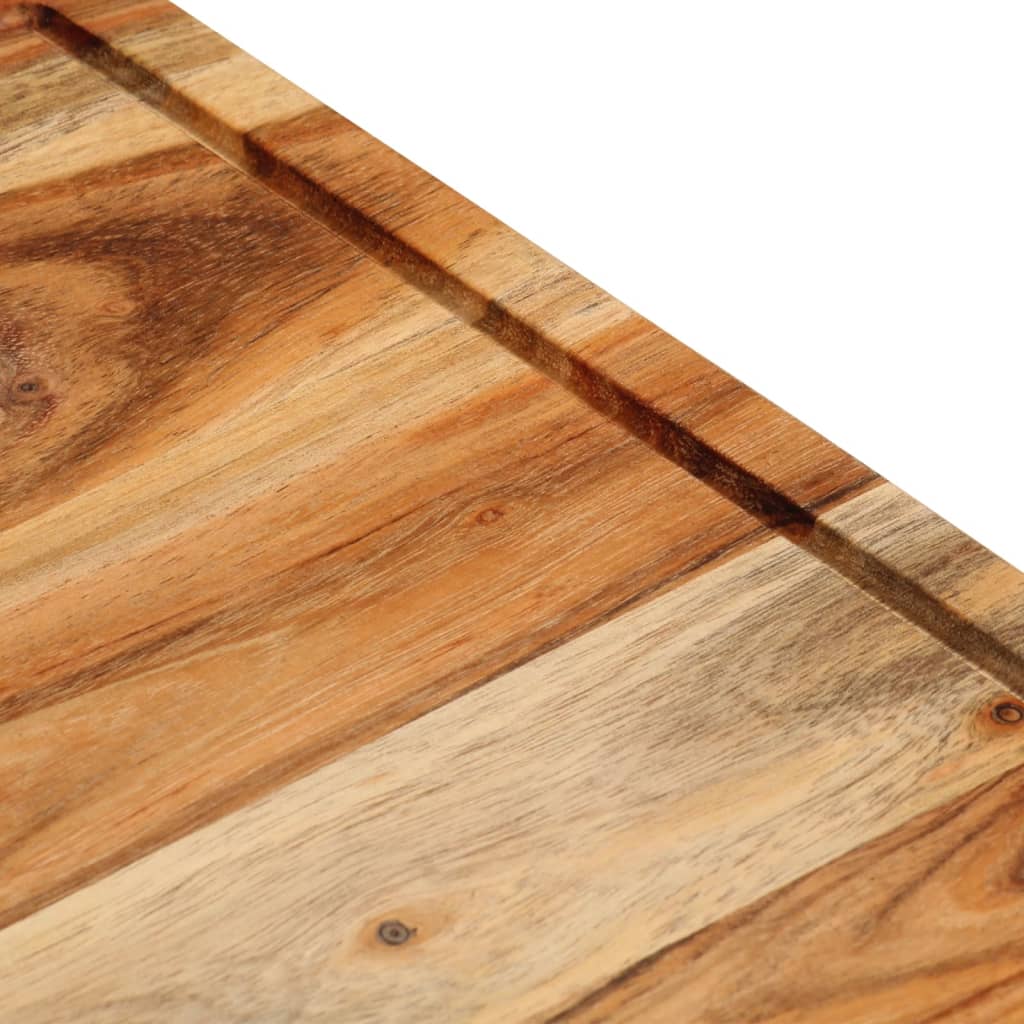 Set Taglieri 3 pz con Supporto in Legno Massello di Acacia