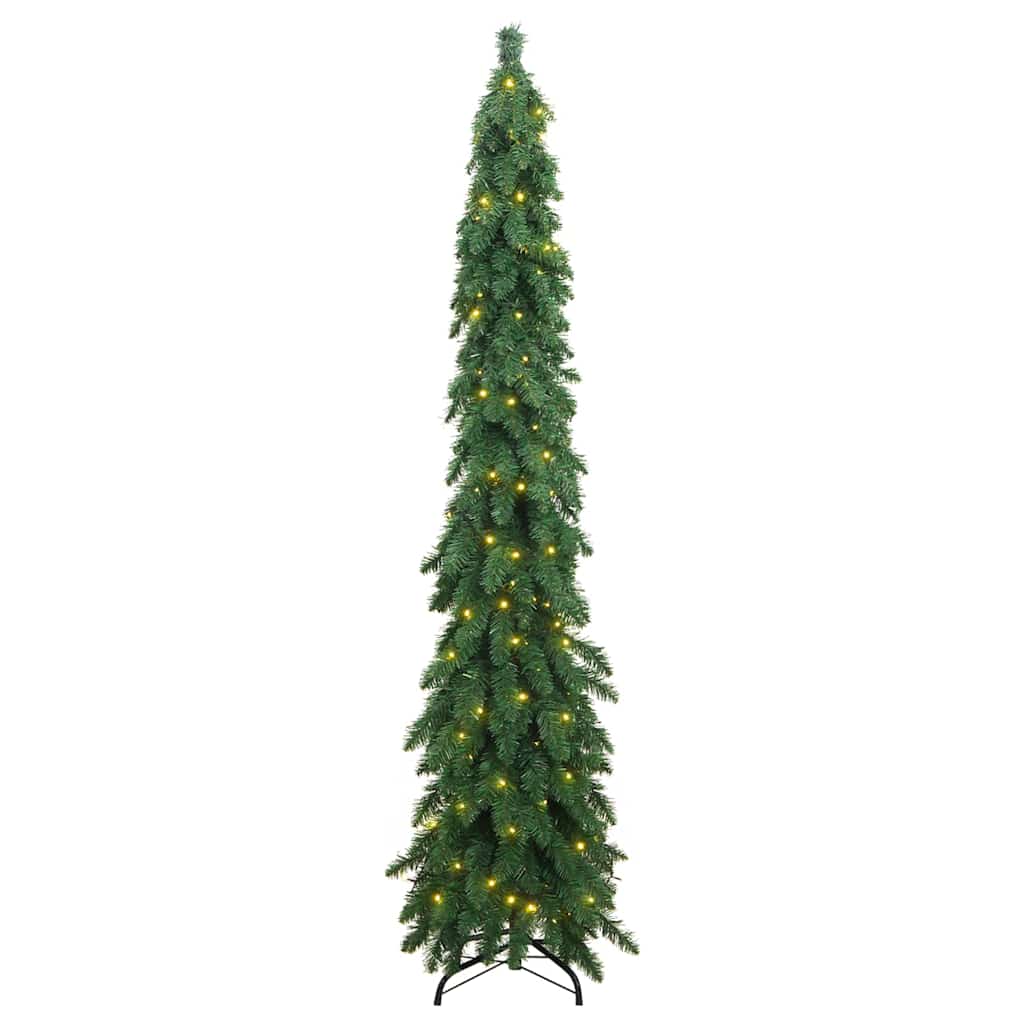 Albero di Natale Artificiale Preilluminato con 100 LED 180 cm