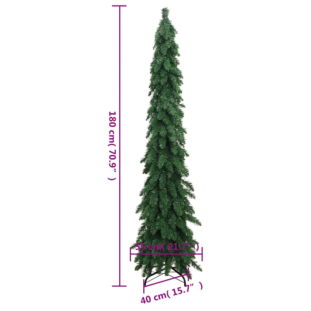 Albero di Natale Artificiale Preilluminato con 100 LED 180 cm