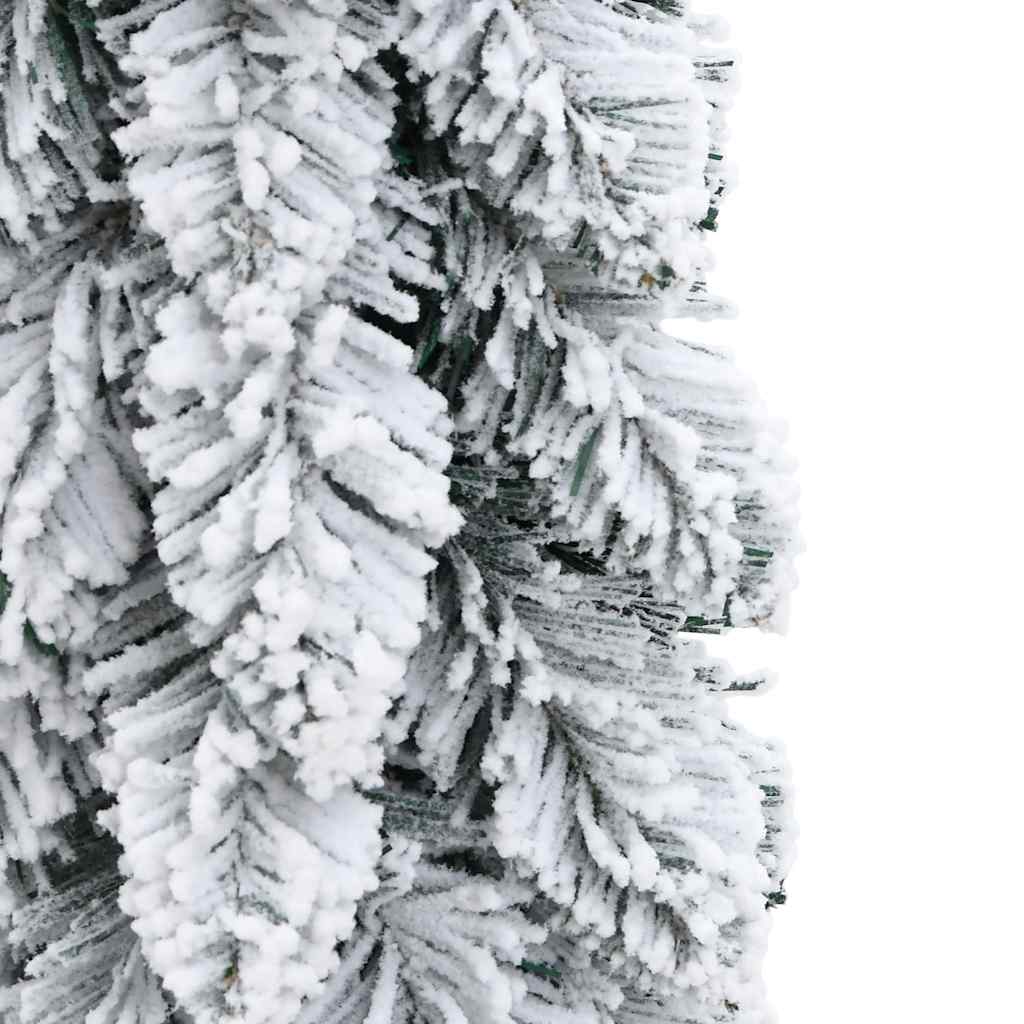 Albero di Natale Artificiale con 30 LED e Neve Floccata 60 cm