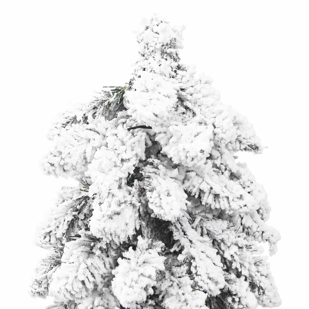 Albero di Natale Artificiale con 100 LED e Neve Floccata 180 cm