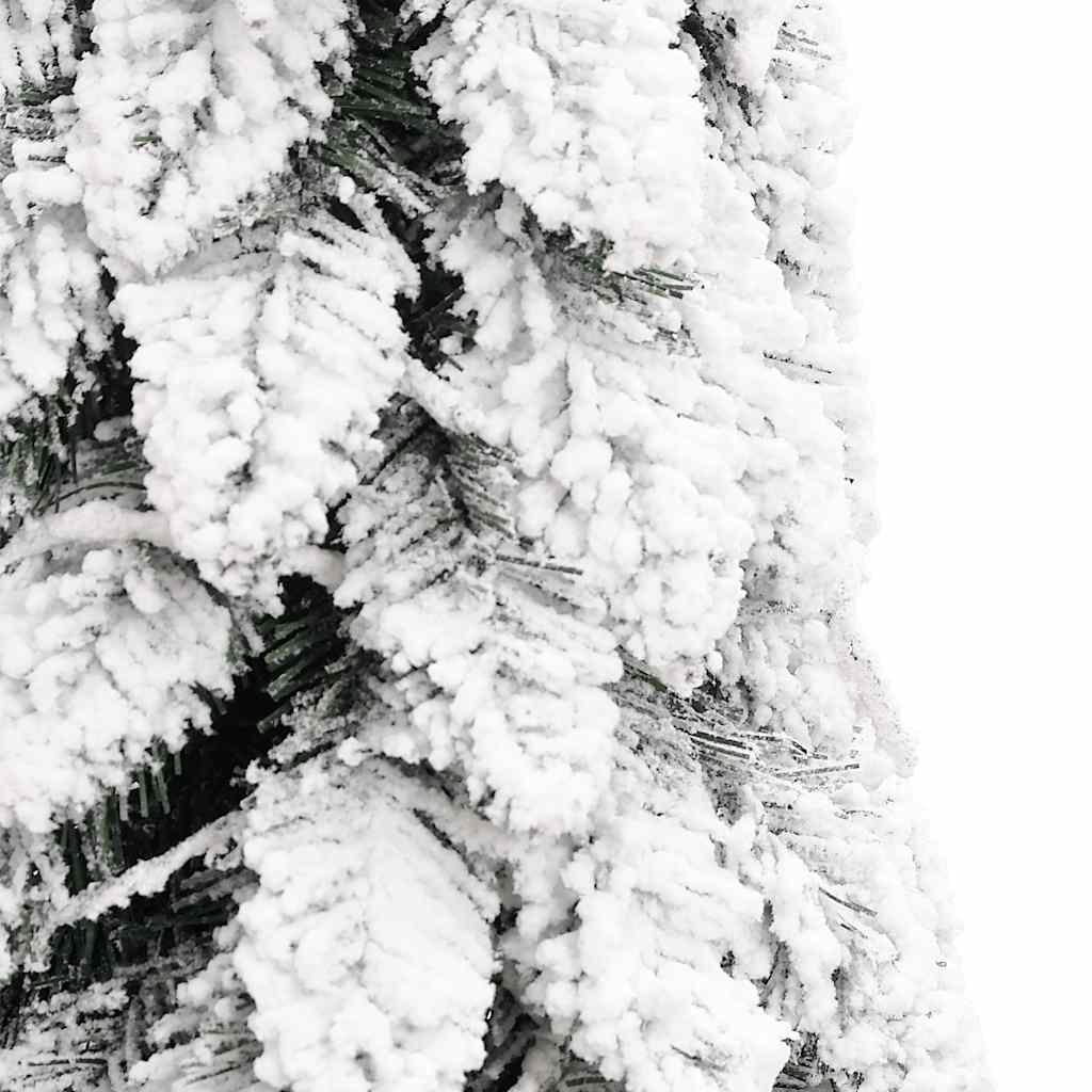 Albero di Natale Artificiale con 100 LED e Neve Floccata 180 cm