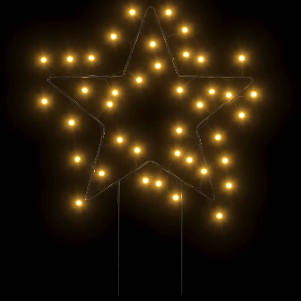 Decorazioni Luminose Natalizie Picchetti 3pz Stella 50LED 29cm
