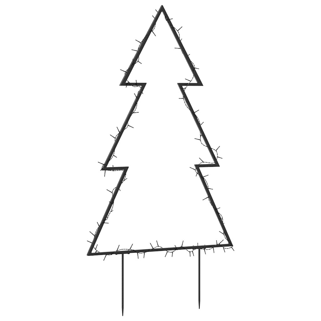 Decorazione Luminosa Natalizia con Picchetti Albero 80LED 60cm