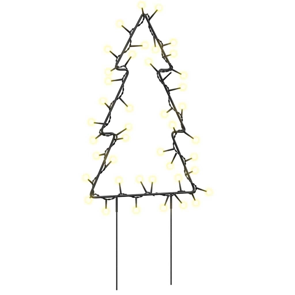 Decorazioni Luminose Natalizie Picchetti 3pz Albero 50LED 30cm
