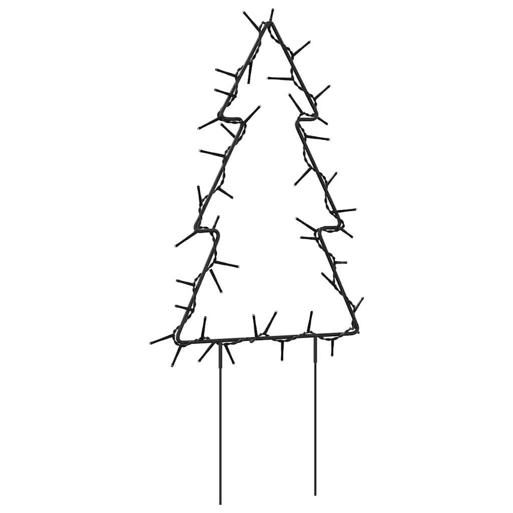 Decorazioni Luminose Natalizie Picchetti 3pz Albero 50LED 30cm