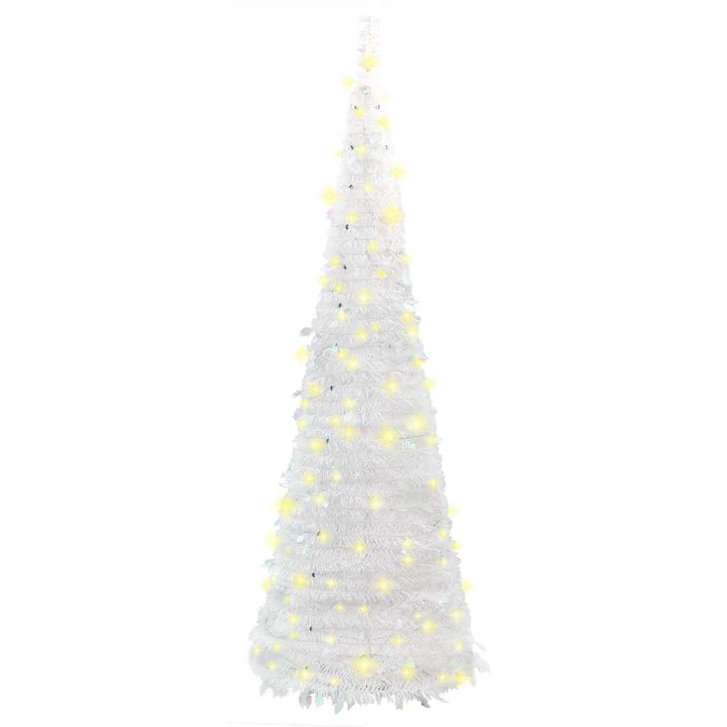 Albero di Natale Artificiale Pop-up con 150 LED Bianco 180 cm