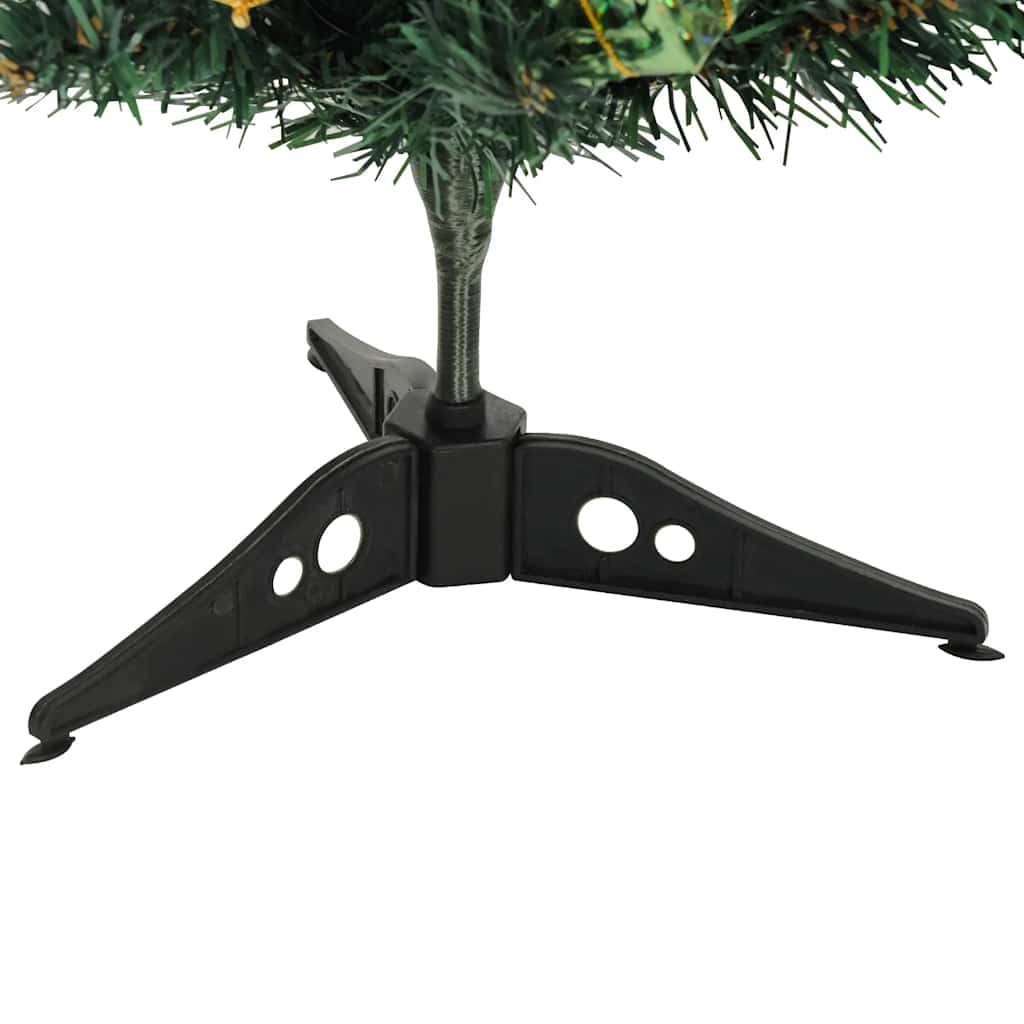 Mini Albero di Natale Artificiale con Luci 30 LED Verde 60 cm