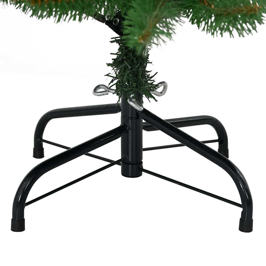 Albero di Natale Artificiale Incernierato con Base Verde 120 cm