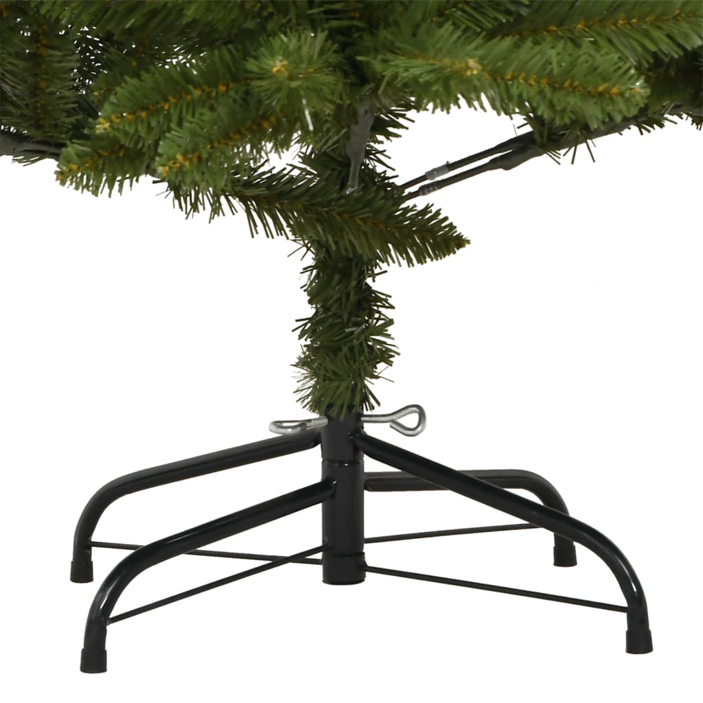 Albero di Natale Artificiale Incernierato con Base Verde 210 cm