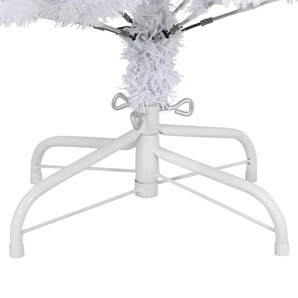 Albero di Natale Artificiale Incernierato con Base Bianco 120cm
