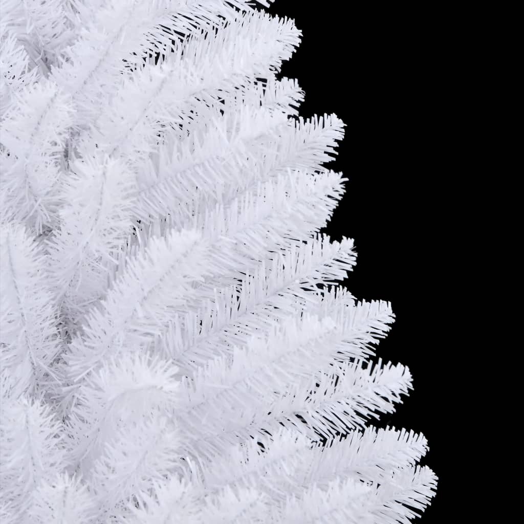 Albero di Natale Artificiale Incernierato con Base Bianco 150cm