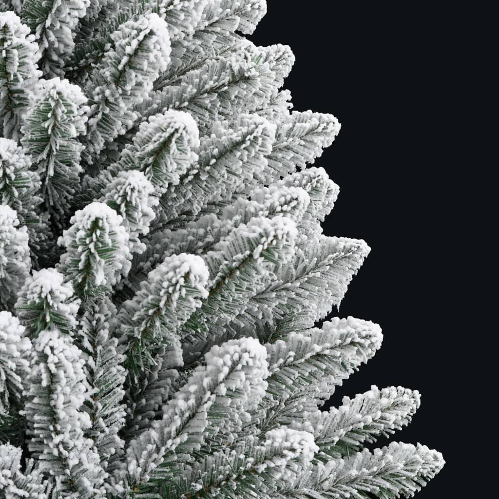 Albero Natale Artificiale Incernierato con Neve Fioccata 120 cm
