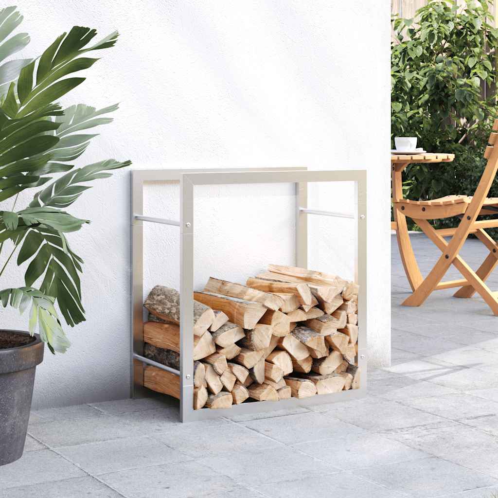 Portalegna 50x28x56 cm in Acciaio Inossidabile