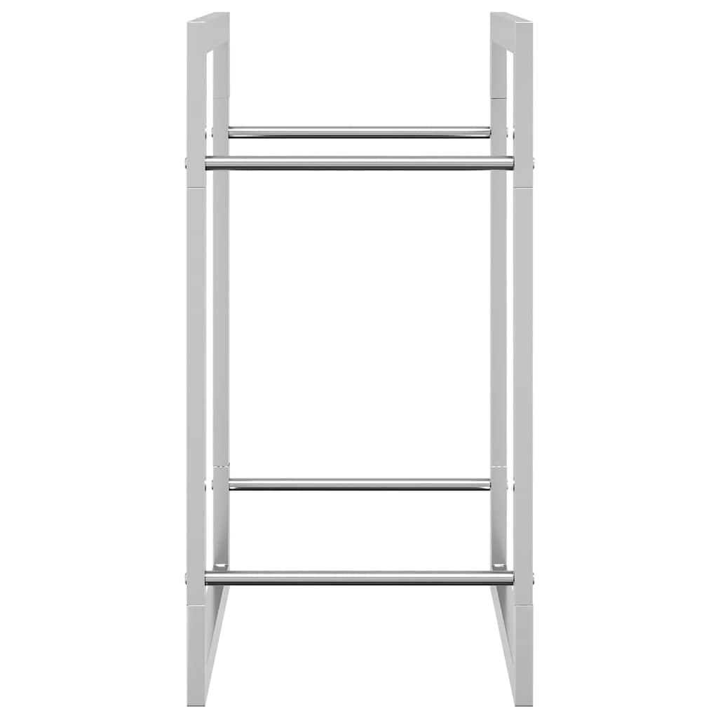 Portalegna 50x28x56 cm in Acciaio Inossidabile