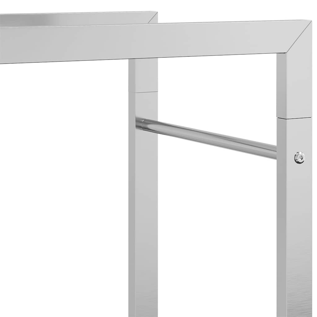 Portalegna 50x28x56 cm in Acciaio Inossidabile