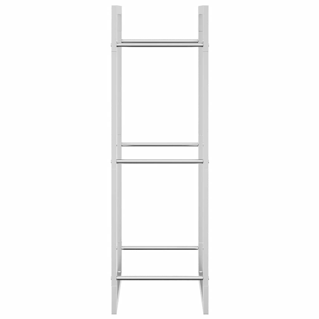 Portalegna 50x28x94 cm in Acciaio Inossidabile