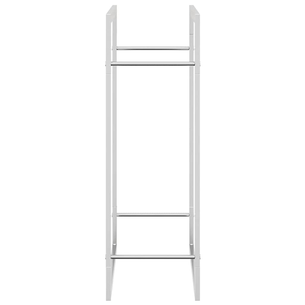 Portalegna 80x28x86 cm in Acciaio Inossidabile