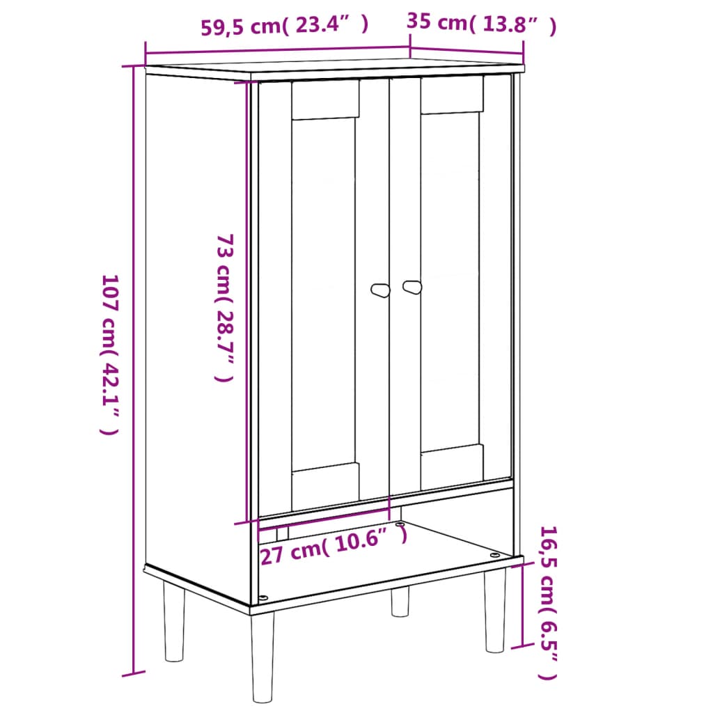Scarpiera SENJA Aspetto Rattan Bianco 59,5x35x107 cm Massello