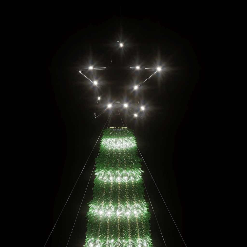 Albero di Natale a LED 275 LED Bianco Freddo 180 cm