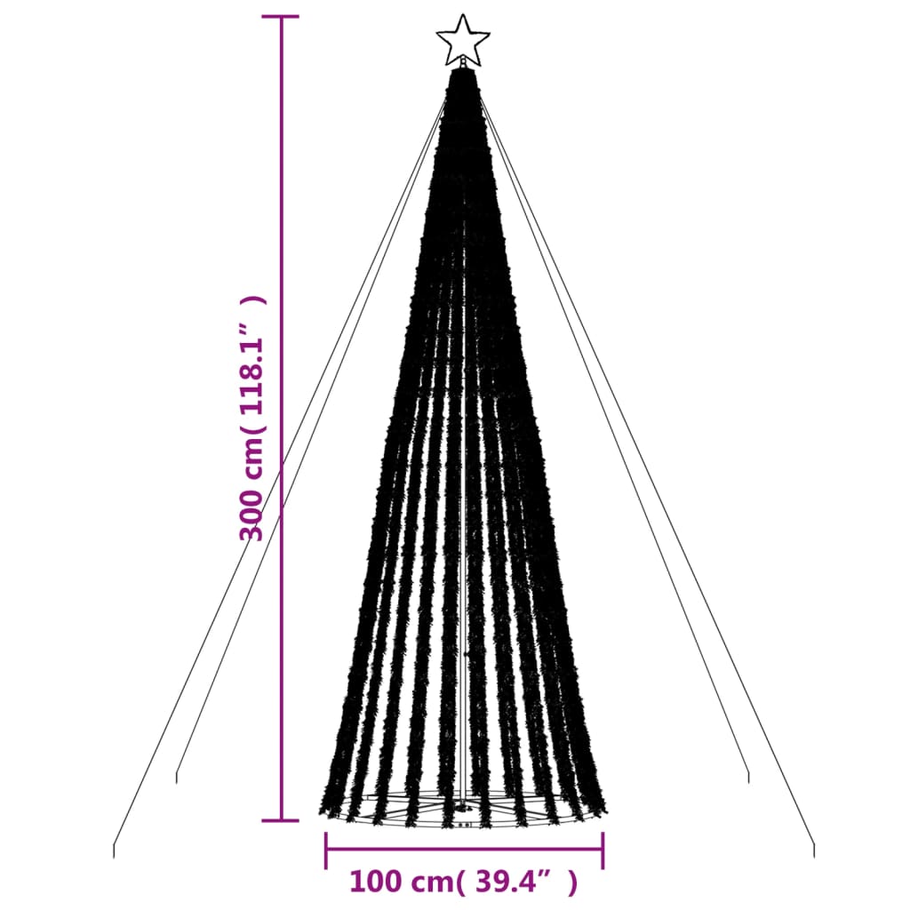 Albero di Natale a LED 688 LED Bianco Freddo 300 cm