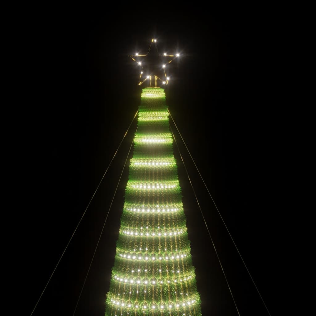 Albero di Natale a LED 1544 LED Bianco Freddo 500 cm
