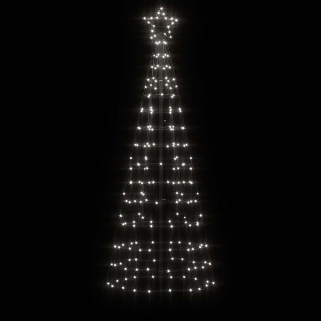 Albero di Natale a LED con Punte 220 LED Bianco Freddo 180 cm