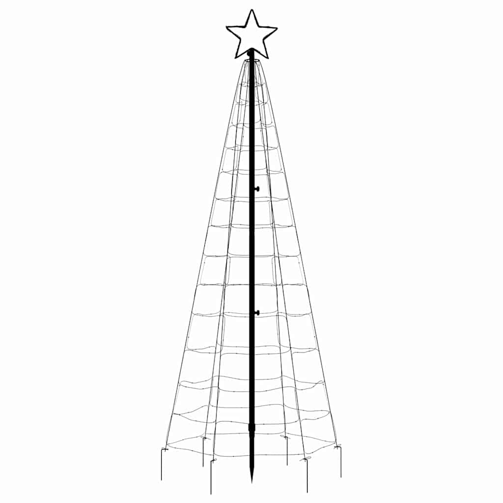 Albero di Natale a LED con Punte 220 LED Bianco Freddo 180 cm