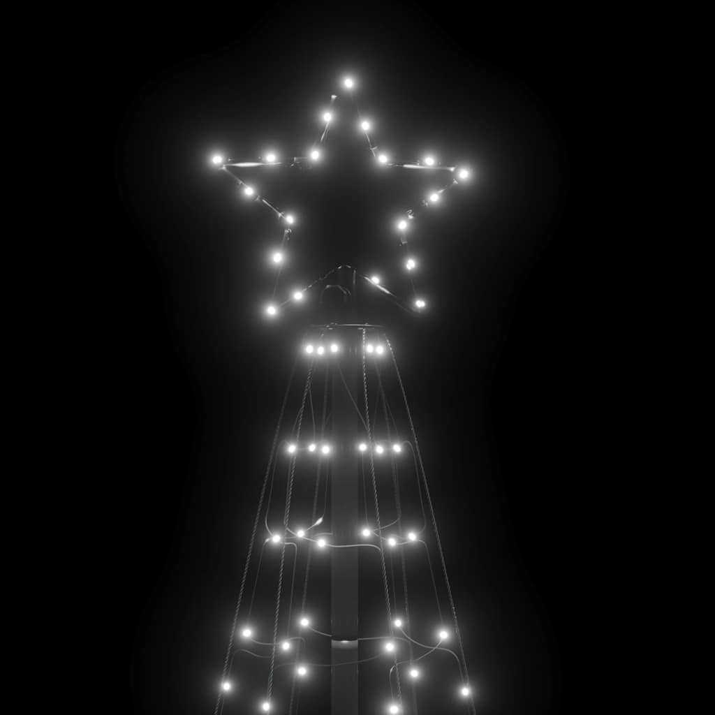 Albero di Natale a LED con Punte 220 LED Bianco Freddo 180 cm