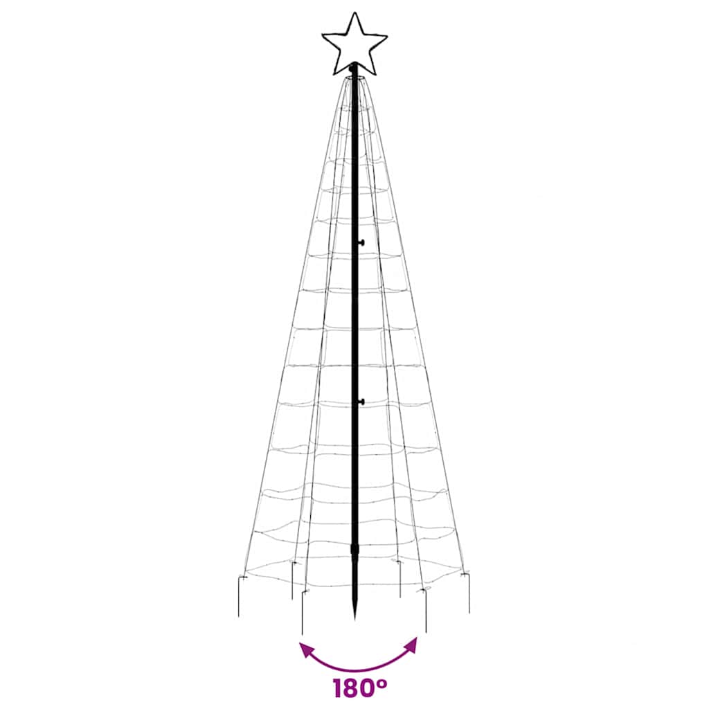 Albero di Natale a LED con Punte 220 LED Colorato 180 cm