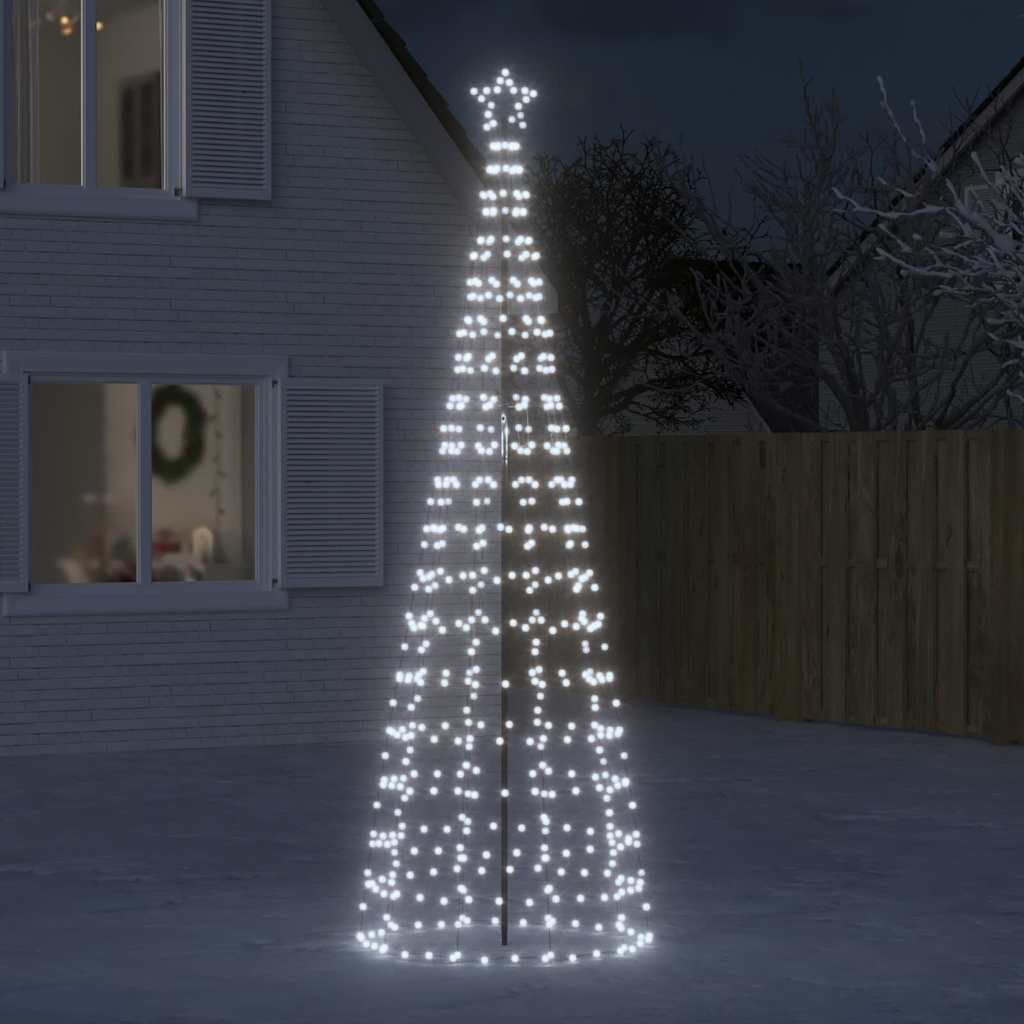 Albero di Natale a LED con Punte 570 LED Bianco Freddo 300 cm