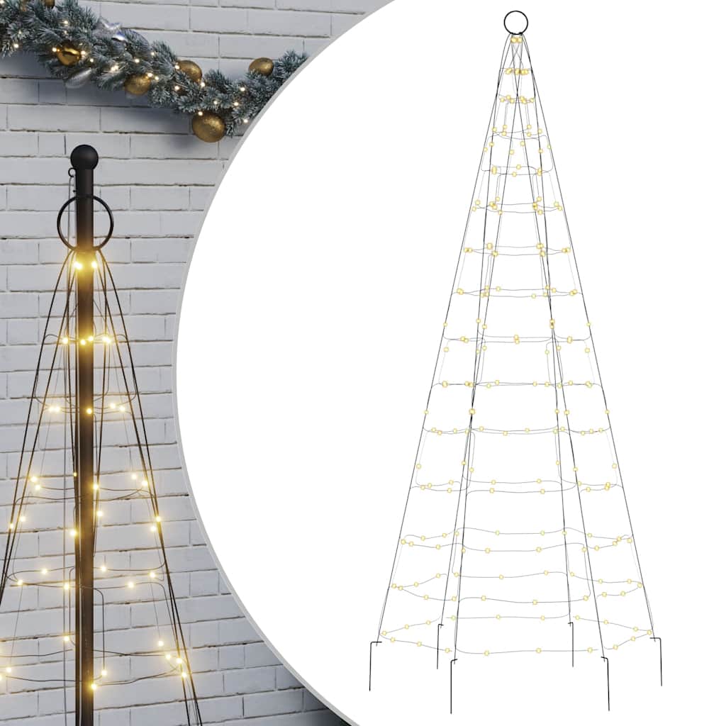 Albero di Natale a LED 200 LED Bianco Caldo 180 cm