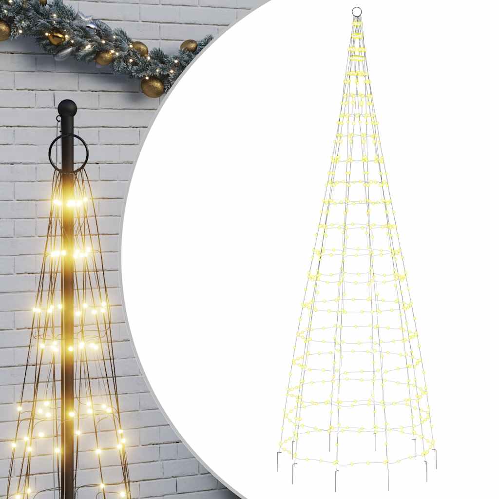 Albero di Natale a LED 550 LED Bianco Caldo 300 cm
