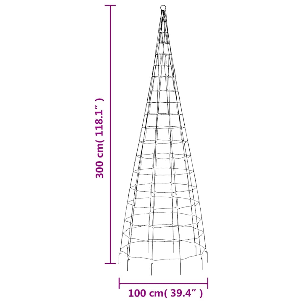 Albero di Natale a LED 550 LED Blu 300cm