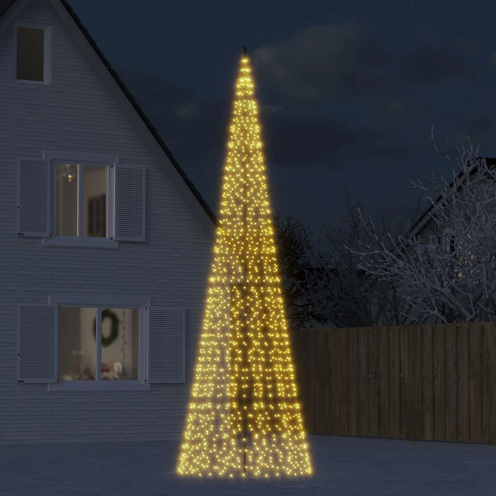 Albero di Natale a LED 1534 LED Bianco Caldo 500 cm